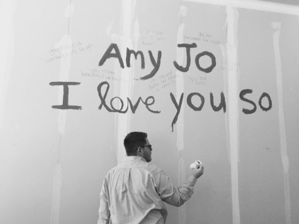 garage art, love mural, mural on valentine&rsquo;s day, painting a beautiful message for spouse, thoughtful ideas for spouse, a joyful marriage, finding joy in marriage, finding joy, marriage advice, positive marriage, a positive marriage, positive marriage examples, marriage goals, relationship goals, newlywed goals, newlywed life, newlywed advice, newlywed help, lds newlyweds, lds marriage, lds marriage advice, marriage campaign
